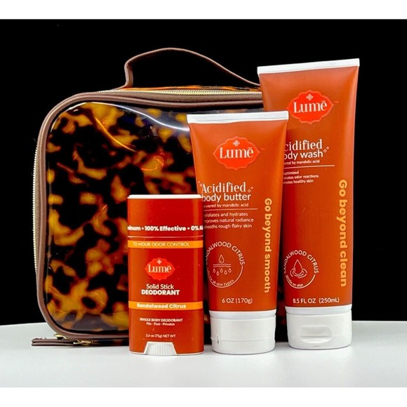 Sandalwood Citrus Solid Deodorant Bundle Acidified Body Wash & Butter Set - Picture 1 of 4
